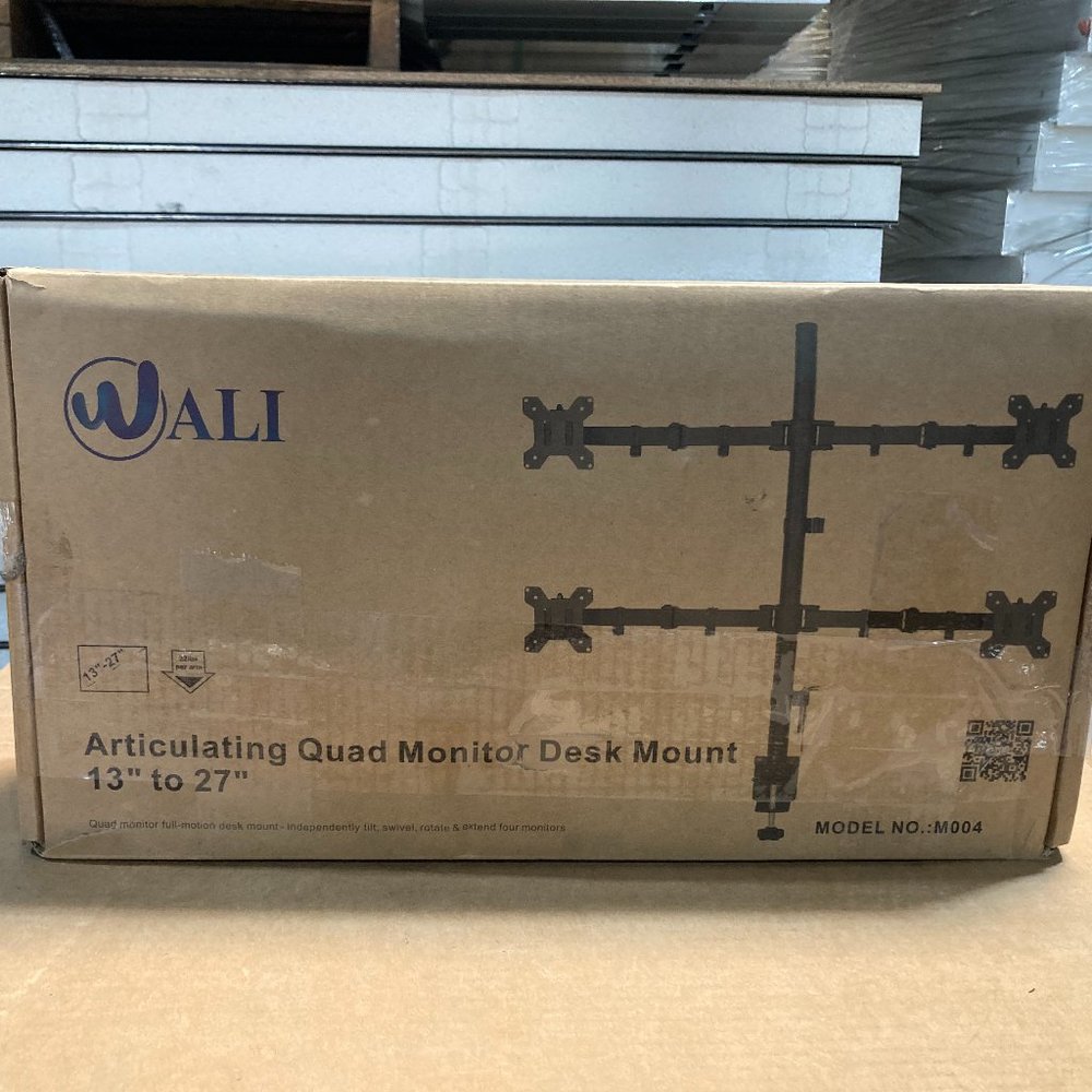 Articulating quad monitor desk mount
